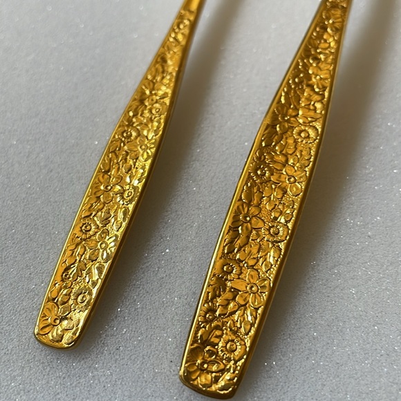 Set of 2 Rogers Cutlery Golden Spring Garden electroplate intl. - Picture 4 of 9